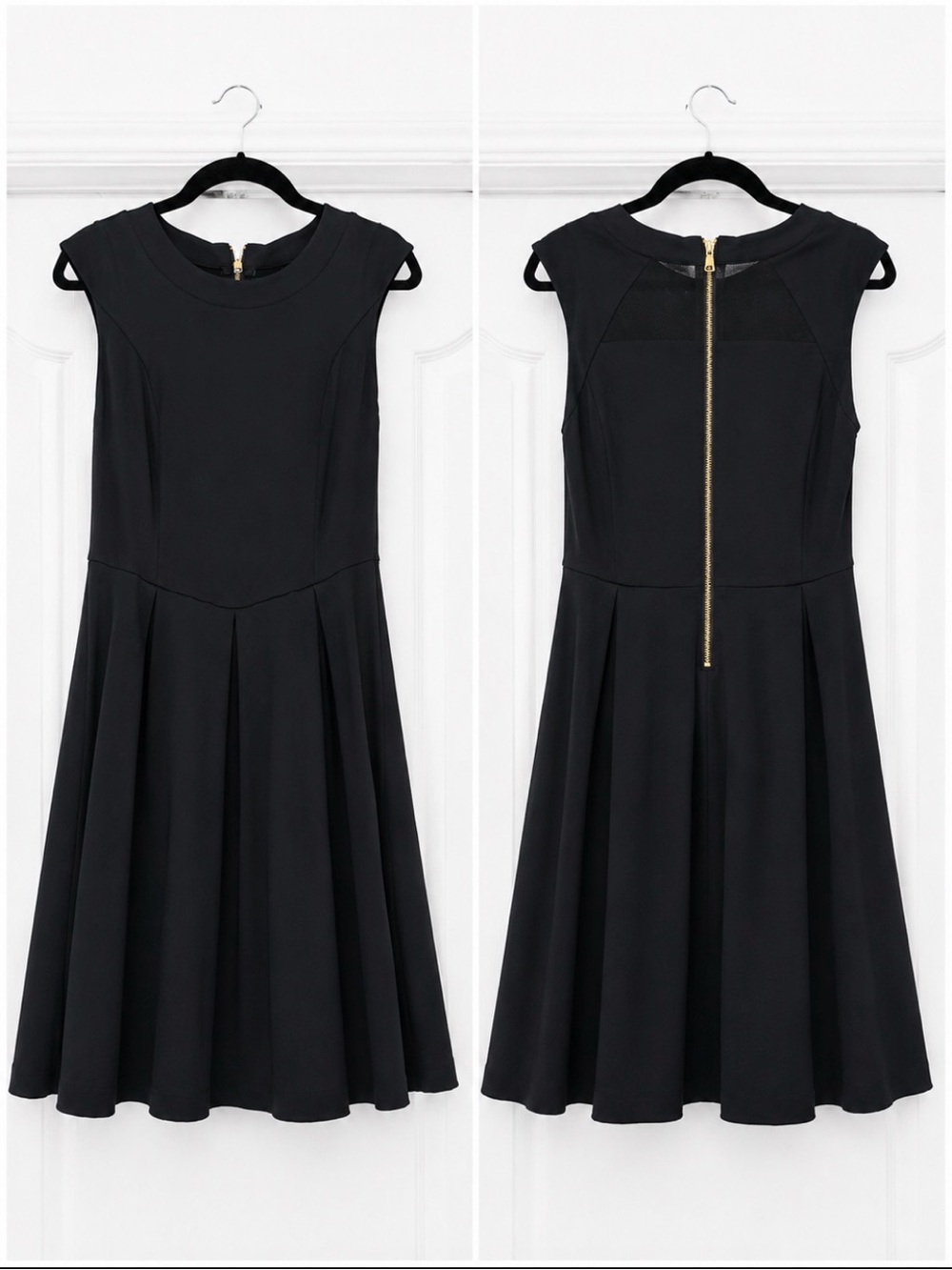 Cynthia Rowley Black Sleeveless Fit-and-Flare Mini Dress